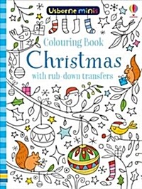 Colouring Book Christmas with Rub-Down Transfers (Paperback)