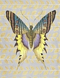 Notebook: 8.5 X 11 202 Lined Pages Colorful Butterfly Vine Notebook (Paperback)