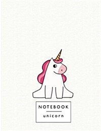 Notebook Unicorn: Unicorn on Cream Cover and Lined Pages, Extra Large (8.5 X 11) Inches, 110 Pages, White Paper (Paperback)