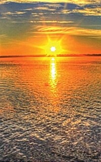 Meditation Journal: Sunset Water Skyline Grid Dot 5x8 Notebook (Paperback)