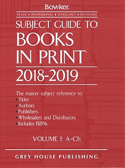 Subject Guide to Books in Print - 6 Volume Set, 2018/19 (Hardcover, 62)