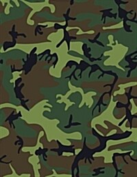 Camouflage Notebook: 8.5 X 11 202 College Ruled Pages (Paperback)