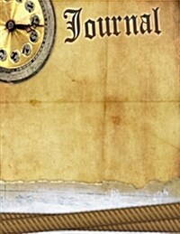 Journal: 8.5 X 11 202 Lined Pages Steampunk Clock Journal (Paperback)