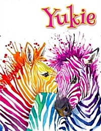 Yukie: Rainbow Zebras, Personalized Journal, Diary, Notebook, 105 Lined Pages, Christmas, Birthday, Friendship Gifts for Girl (Paperback)