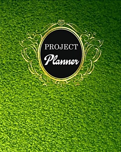 Project Planner: Organizer Schedule Daily 2018 Project Management Time Management Business Notebook Journal, Green Color Size 8 X 10 In (Paperback)