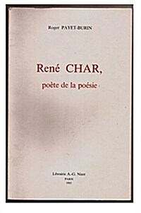 Rene Char, Poete de la Poesie (Paperback)