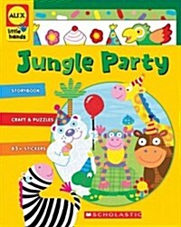 Jungle Party [With 65+ Stickers and Party Hat and 4 Animal 3-D Puzzles] (Hardcover)
