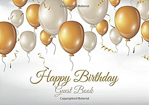 Happy Birthday Guest Book (Paperback)