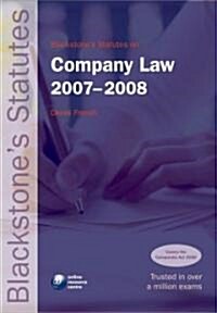 Blackstones Statutes on Company Law 2007-2008 (Paperback, 11th)