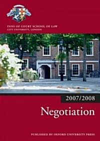 Negotiation 2007-2008 (Paperback)