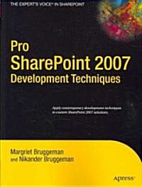 Pro Sharepoint 2007 Development Techniques (Paperback)