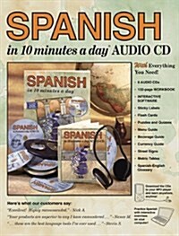 Spanish in 10 Minutes a Day Book + Audio: Foreign Language Course for Beginning and Advanced Study. Includes 10 Minutes a Day Workbook, Audio Cds, Sof (Audio CD, Revised)