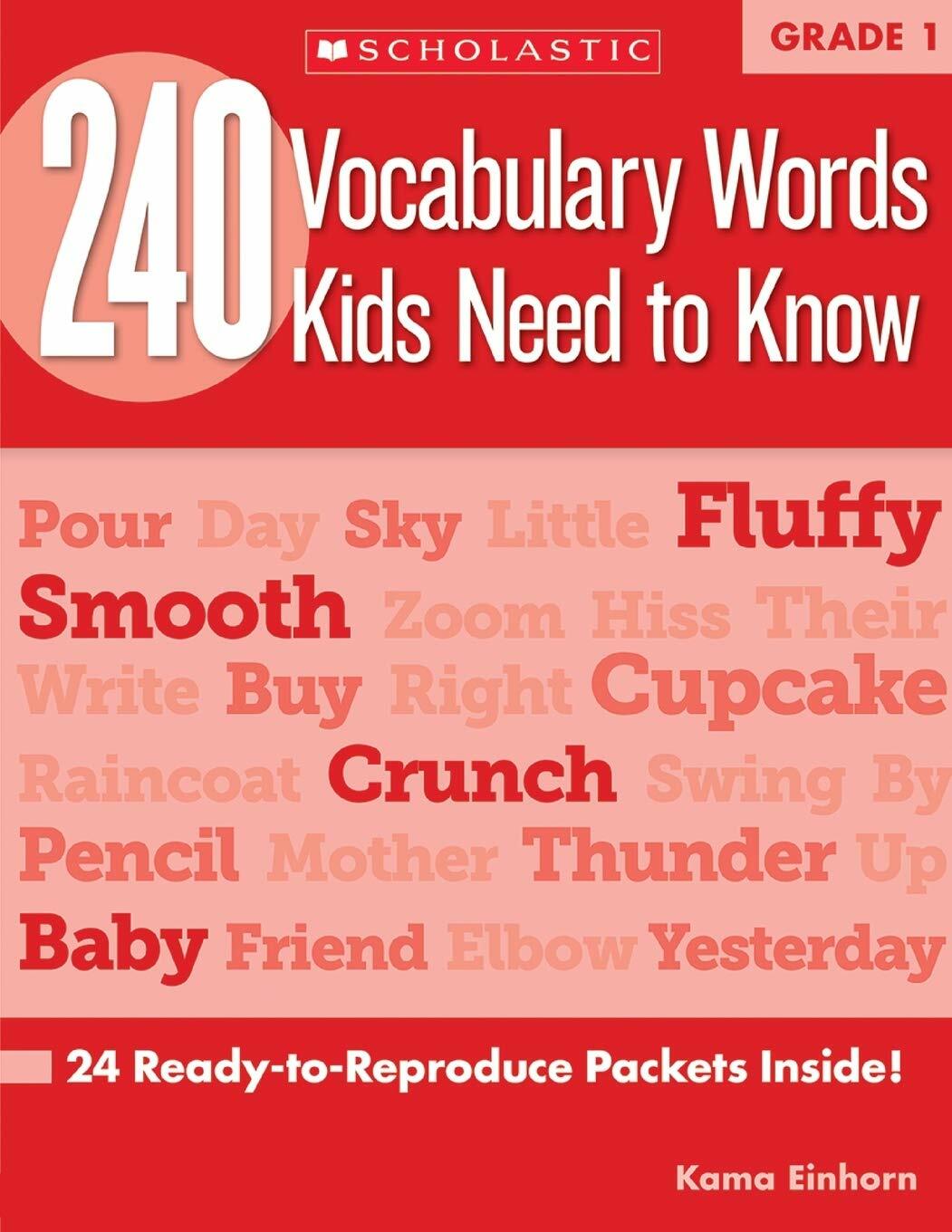 240 Vocabulary Words Kids Need to Know: Grade 1: 24 Ready-To-Reproduce Packets Inside! (Paperback)