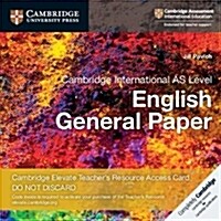 Cambridge International AS Level English General Paper Digital Teachers Resource Access Card (Digital product license key)