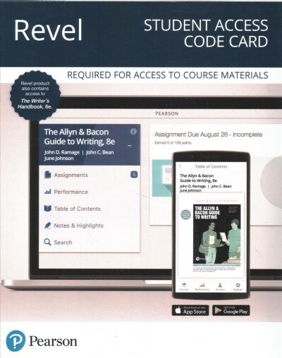 Revel for the Allyn & Bacon Guide to Writing Plus the Writers Handbook -- Access Code Card (Hardcover, 8)