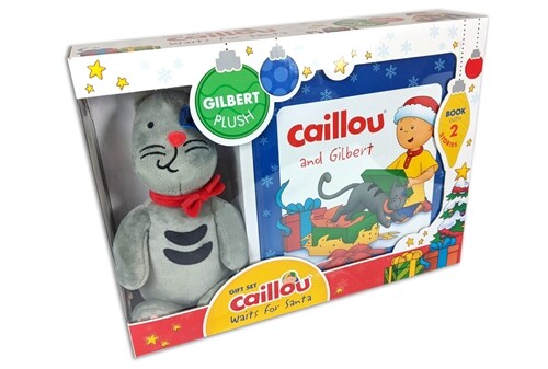 Caillou Waits for Santa Gift Set: Book with 2 Stories and Gilbert Plush Toy [With Plush] (Board Books)