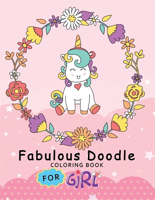 Fabulous Doodle Coloring Book for Girl: Stress-relief Adults Coloring Book For Grown-ups (Paperback)