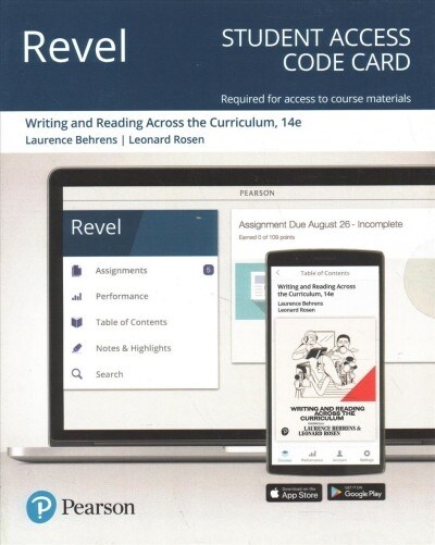 Revel for Writing and Reading Across the Curriculum Plus the Writers Handbook -- Access Card (Hardcover, 14)