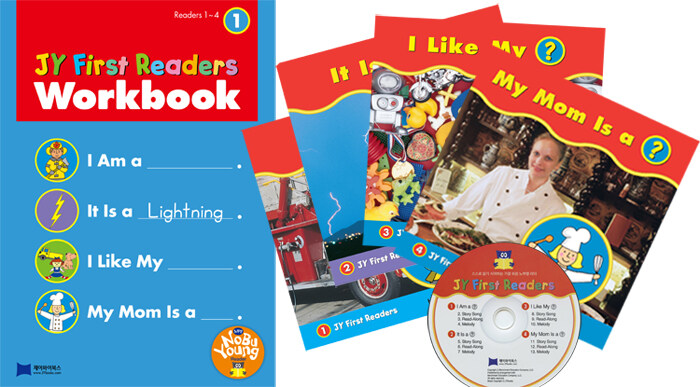 JY First Readers Workbook Set 1 (1~4) (4 Books + Workbook + CD )