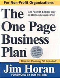 The One Page Business Plan: The Fastest, Easiest Way to Write a Business Plan! [With CDROM] (Paperback, Non-Profit)