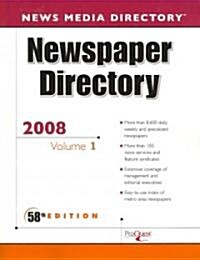 Bowkers News Media Directory 2008 (Paperback, 58th)