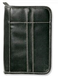 Distressed Leather-Look Black with Stitching Accent Lg Book and Bible Cover (Other)