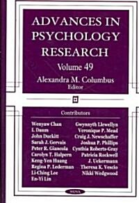 Advances in Psychology Researchv. 49 (Hardcover, UK)
