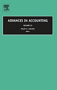 Advances In Accounting (Hardcover)