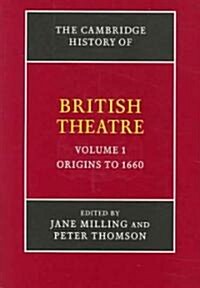 The Cambridge History of British Theatre 3 Volume Hardback Set (Package)