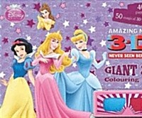 Amazing New 3D : Disney Princess : Giant 3D Colouring Fun(Paperback)
