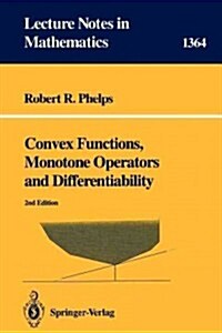 Convex Functions, Monotone Operators and Differentiability (Paperback, 2, 1993)