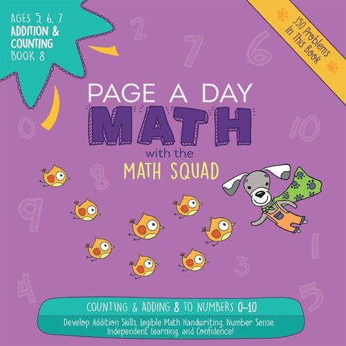 Page a Day Math Addition & Counting Book 8: Adding 8 to the Numbers 0-10 (Paperback)