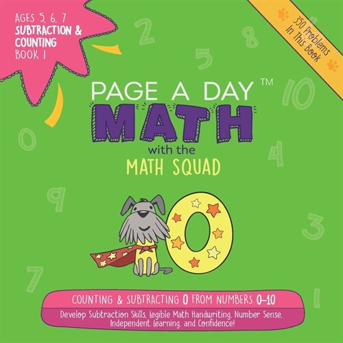 Page a Day Math Subtraction & Counting: Counting and Subtracting 1 (Paperback)