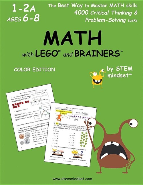 Math with Lego and Brainers Grades 1-2a Ages 6-8 Color Edition (Paperback)