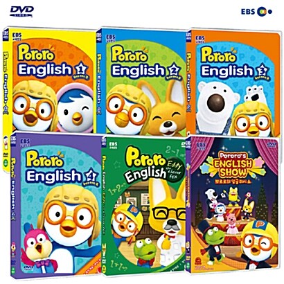 뽀롱뽀롱 뽀로로 영어 2차시리즈 6종 박스세트 (6disc)