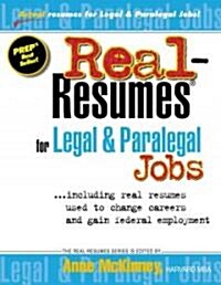 Real Resumes for Legal and Paralegal Jobs (Paperback)