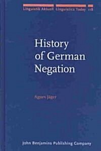 History of German Negation (Hardcover)