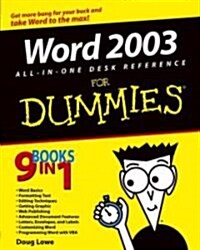 Word 2003 All-In-One Desk Reference for Dummies (Paperback)