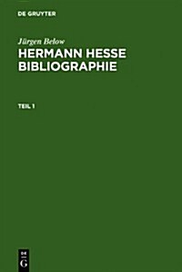 Hermann Hesse Bibliographie (Hardcover)