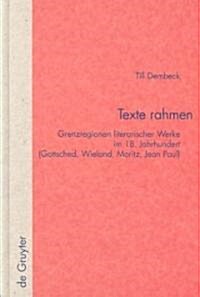 Texte Rahmen (Hardcover, Reprint 2012)