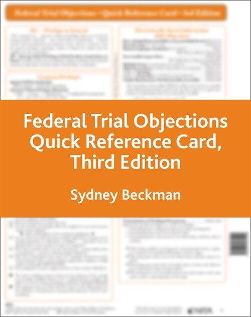 Federal Trial Objections Reference Card (Other, 3)