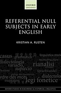 Referential Null Subjects in Early English (Hardcover)