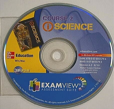 Glencoe ⓘScience 2012 G7(Course 2) ExamView Assessment Suite CD-Rom