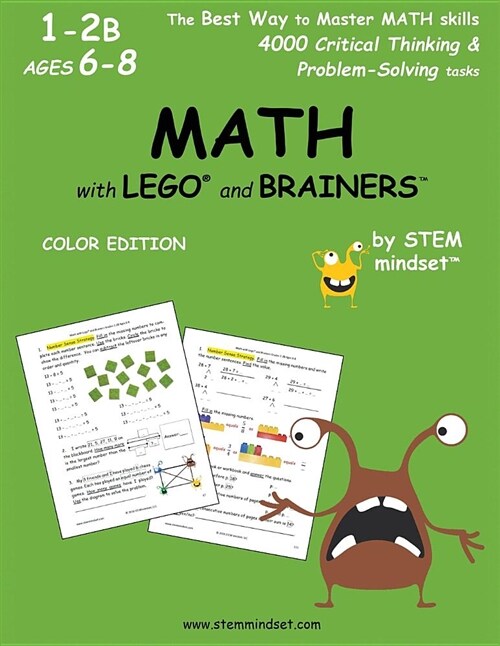 Math with Lego and Brainers Grades 1-2b Ages 6-8 Color Edition (Paperback)