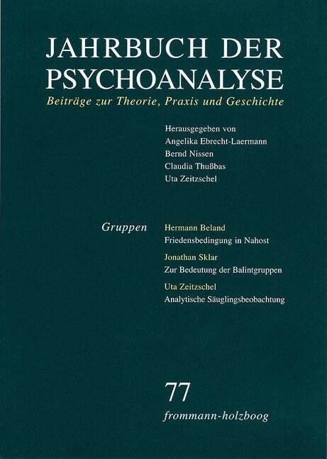 Jahrbuch Der Psychoanalyse (77), Gruppen (Paperback)