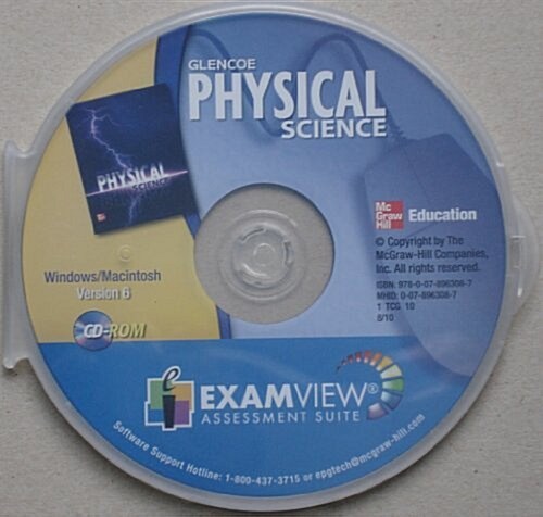 Glencoe Science 2012 Physical Science ExamView Assessment Suite CD-Rom(고)