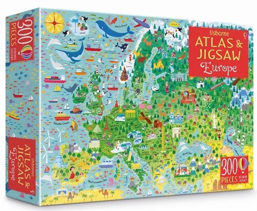 Usborne Atlas and Jigsaw Europe (Paperback, UK 2018)