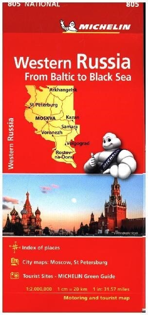 Western Russia - Michelin National Map 805 : Map (Sheet Map)