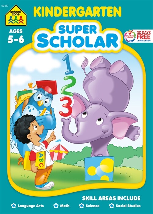 School Zone Kindergarten Super Scholar Workbook (Paperback)