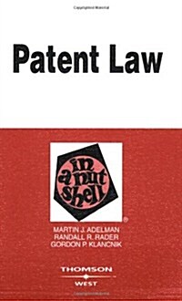 Patent Law in a Nutshell (Paperback, 1st)